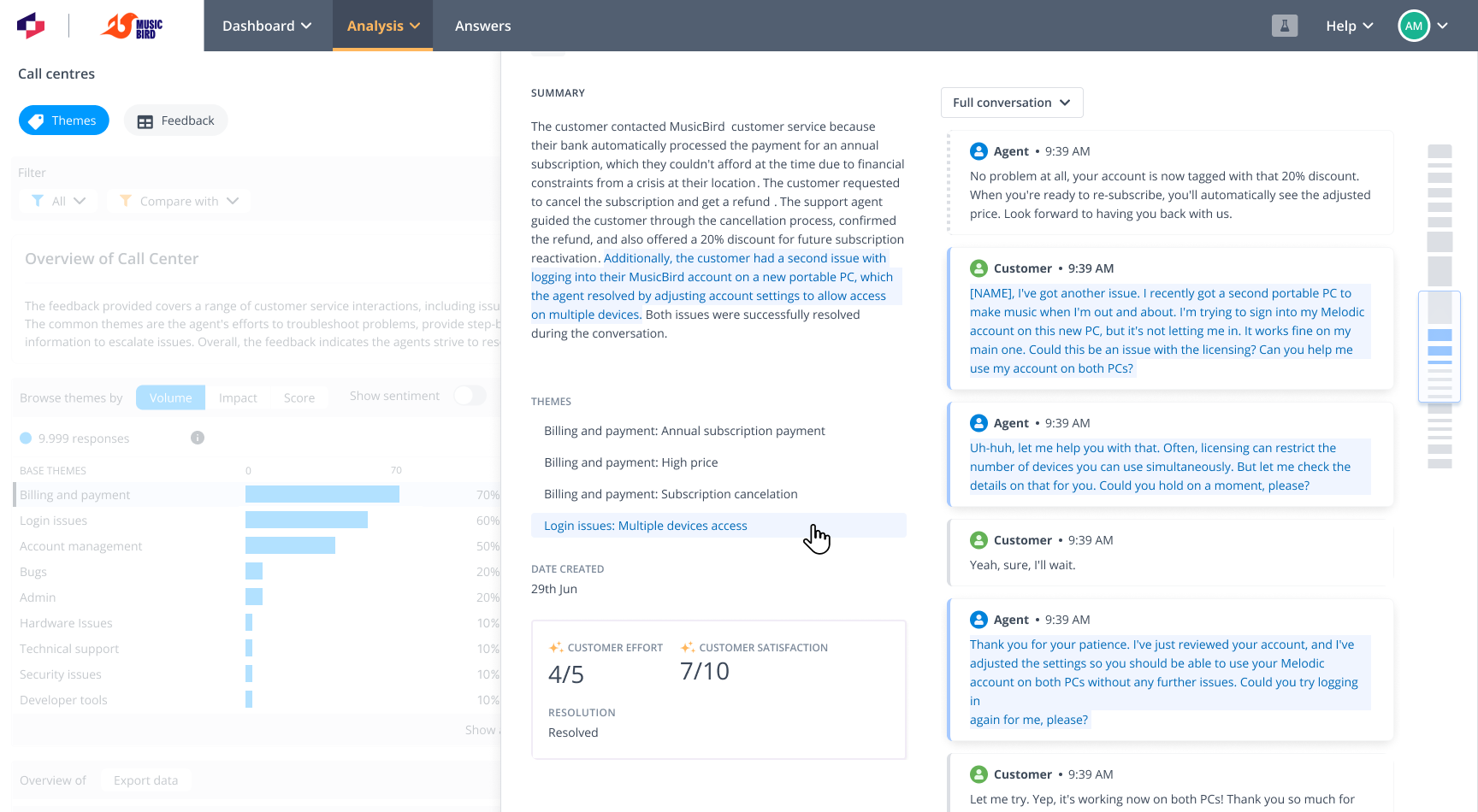 Conversational analytics product update