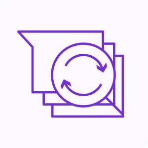 Connect and unify feedback sources icon