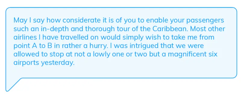 Example of sarcasm detection in sentiment analysis
