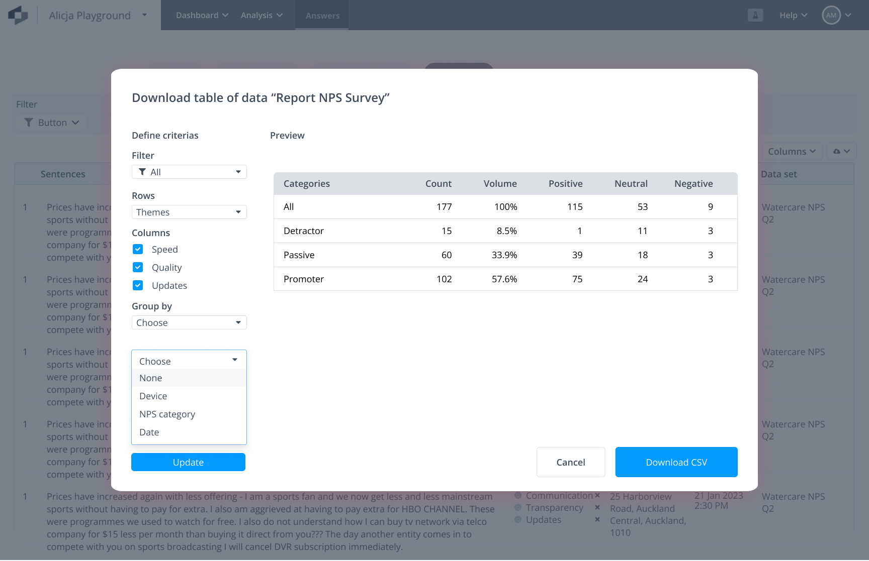 Product update: export