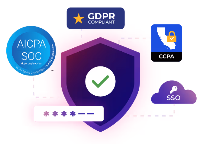 Security shield surrounded by enterprise compliance badges