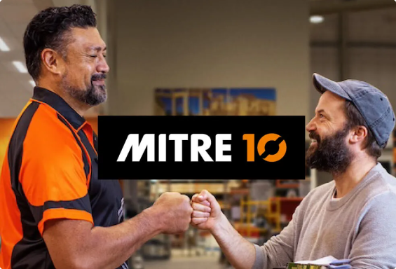 Mitre 10 customer testimonial card